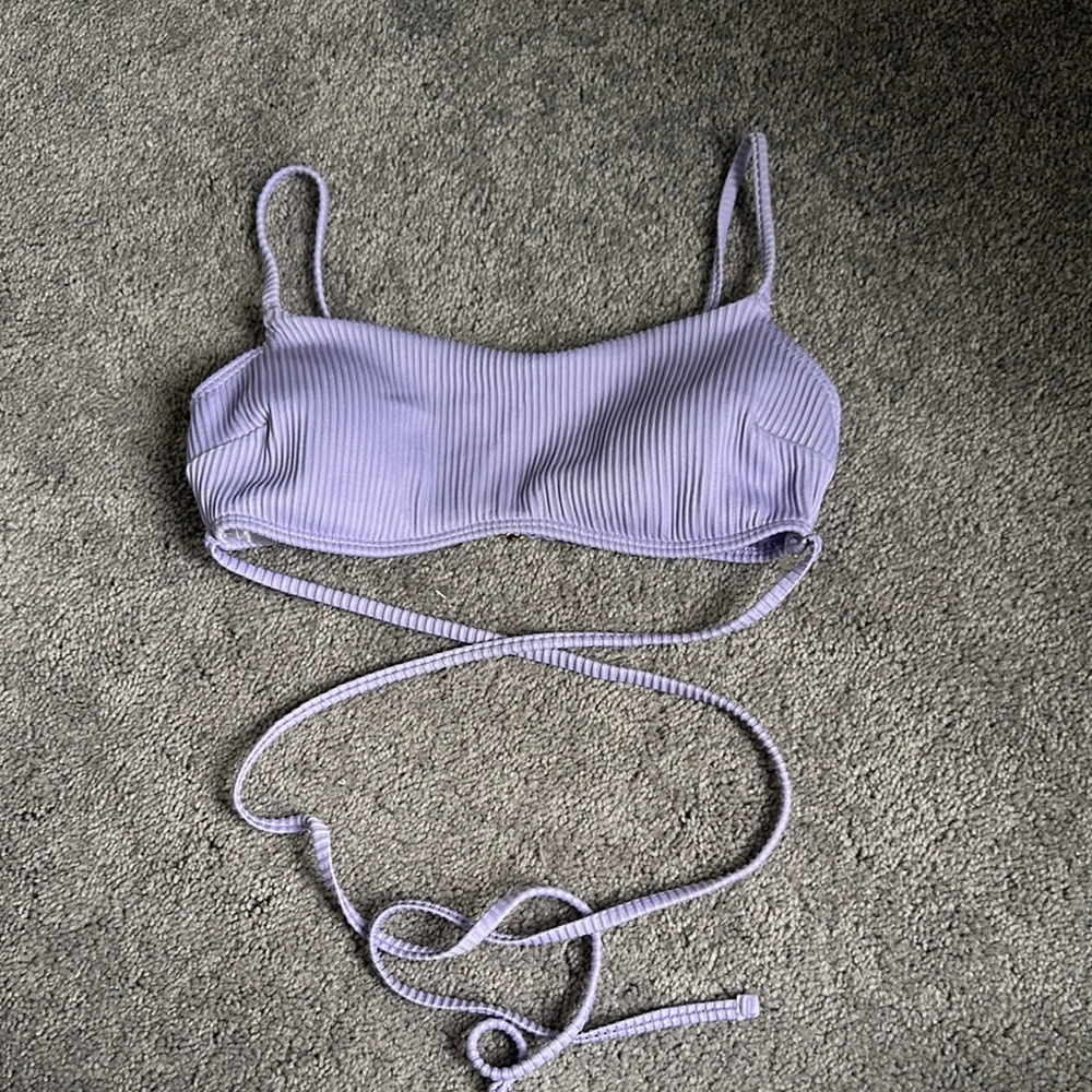 Hollister Lavender Ribbed Bikini Top